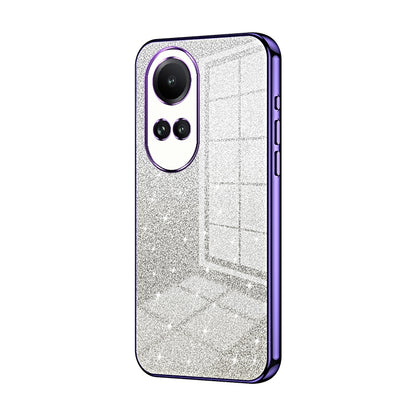 Reno10 Pro 5G Global Luxurious Electroplated Gradient Glitter Powder Case - Enhanced Lens Protection