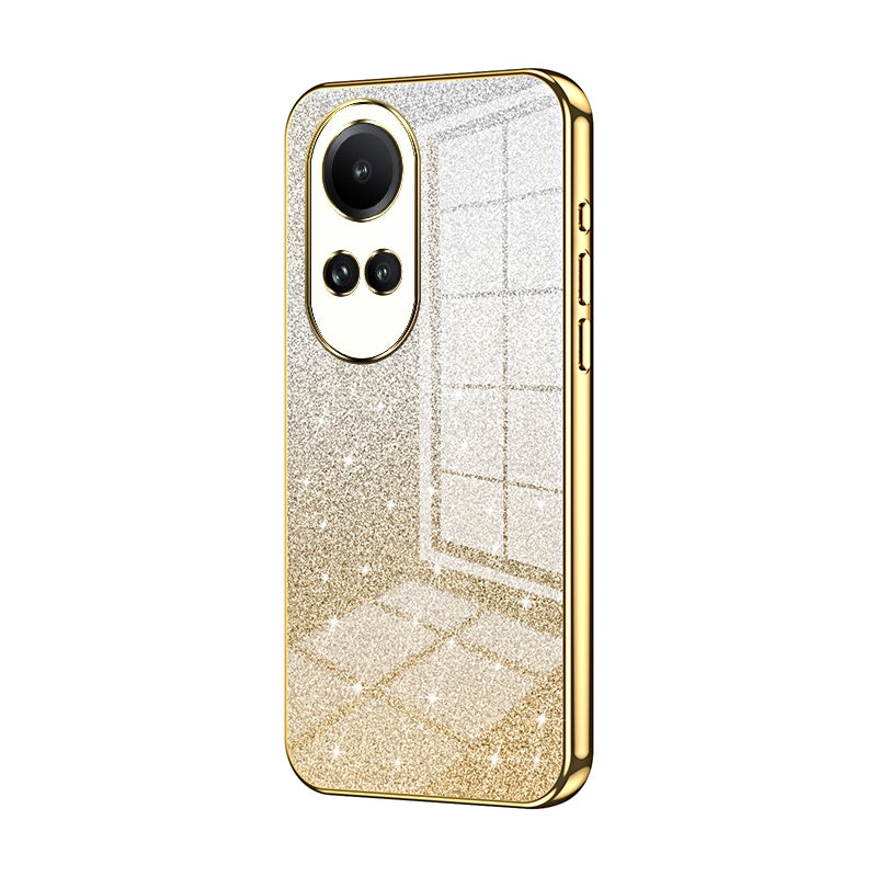 Reno10 Pro 5G Global Luxurious Electroplated Gradient Glitter Powder Case - Enhanced Lens Protection