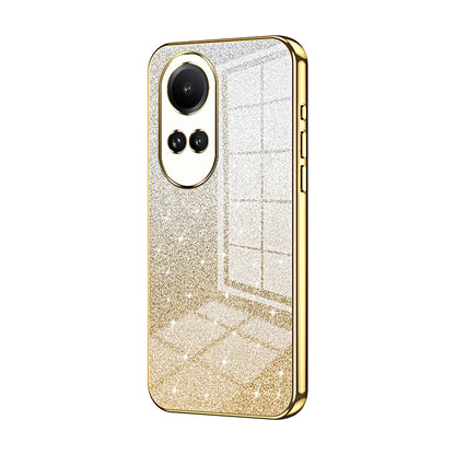 Reno10 Pro 5G Global Luxurious Electroplated Gradient Glitter Powder Case - Enhanced Lens Protection