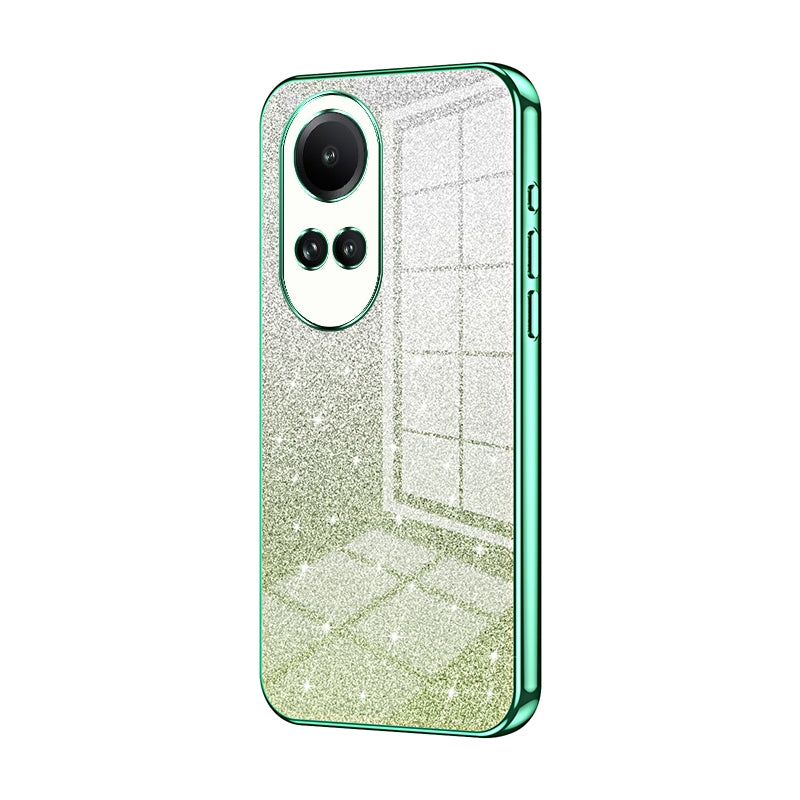Reno10 Pro 5G Global Luxurious Electroplated Gradient Glitter Powder Case - Enhanced Lens Protection