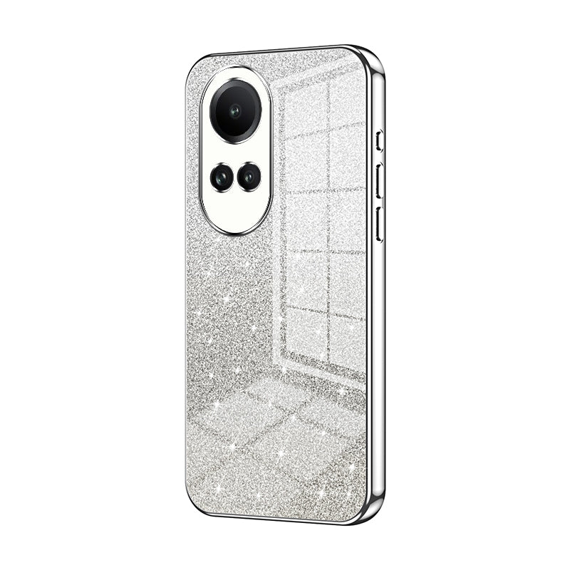 Reno10 Pro 5G Global Luxurious Electroplated Gradient Glitter Powder Case - Enhanced Lens Protection