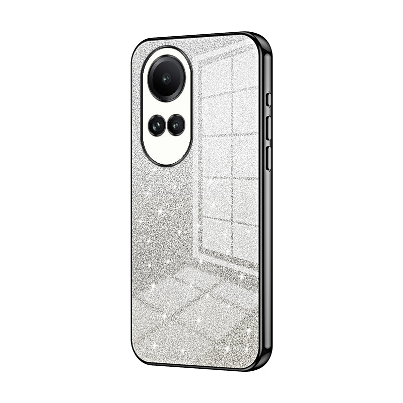 Reno10 Pro 5G Global Luxurious Electroplated Gradient Glitter Powder Case - Enhanced Lens Protection