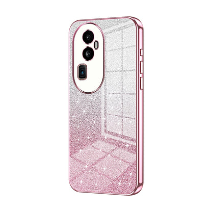 OPPO Reno10 Pro+ Luxurious Electroplated Gradient Glitter Powder Case - Enhanced Lens Protection