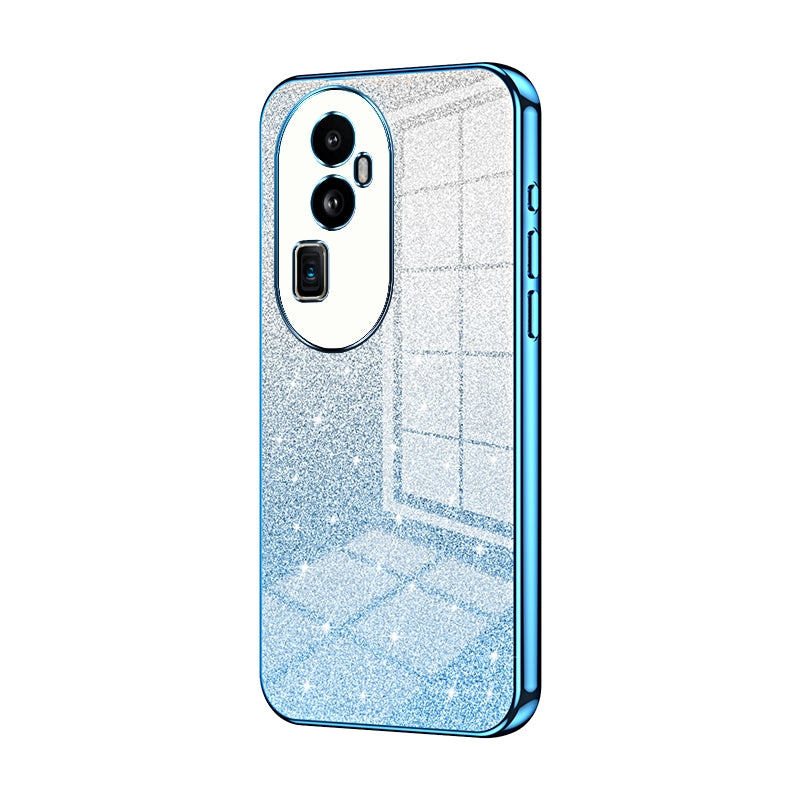 OPPO Reno10 Pro+ Luxurious Electroplated Gradient Glitter Powder Case - Enhanced Lens Protection