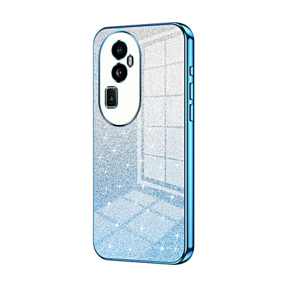 OPPO Reno10 Pro+ Luxurious Electroplated Gradient Glitter Powder Case - Enhanced Lens Protection