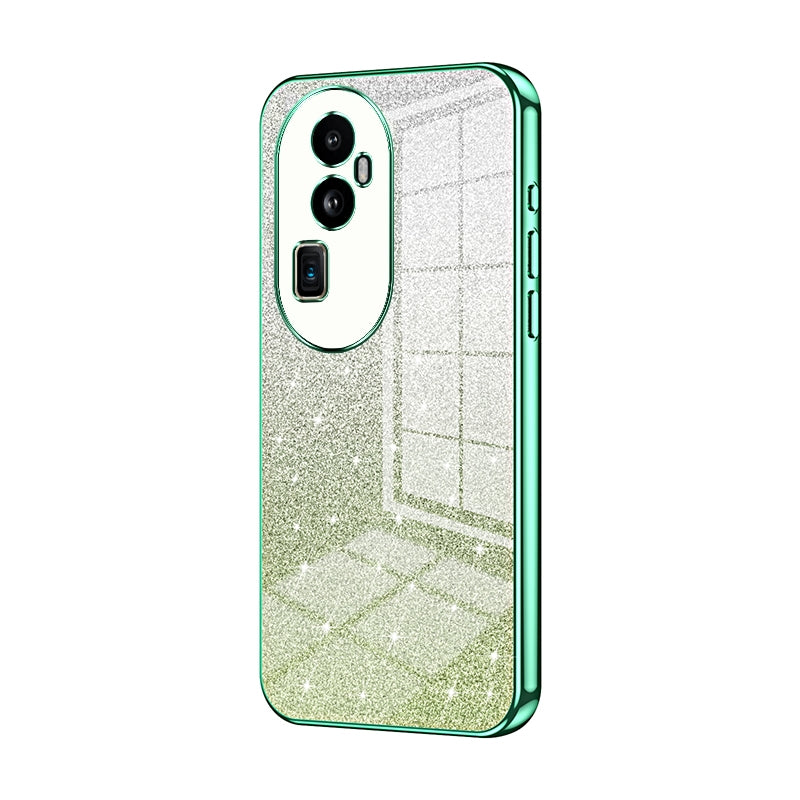 OPPO Reno10 Pro+ Luxurious Electroplated Gradient Glitter Powder Case - Enhanced Lens Protection