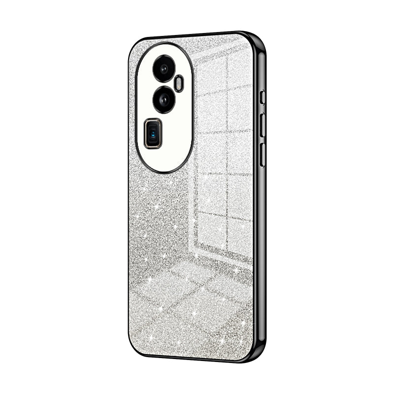 OPPO Reno10 Pro+ Luxurious Electroplated Gradient Glitter Powder Case - Enhanced Lens Protection