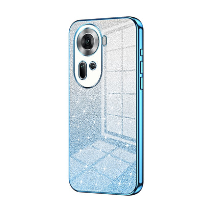 OPPO Reno11 Global Luxurious Electroplated Gradient Glitter Powder Case - Enhanced Lens Protection