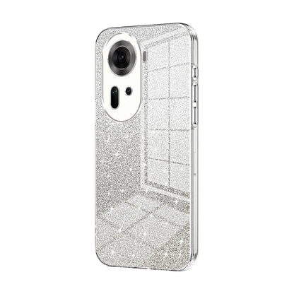 OPPO Reno11 Global Luxurious Electroplated Gradient Glitter Powder Case - Enhanced Lens Protection