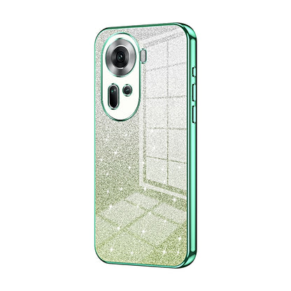 OPPO Reno11 Global Luxurious Electroplated Gradient Glitter Powder Case - Enhanced Lens Protection