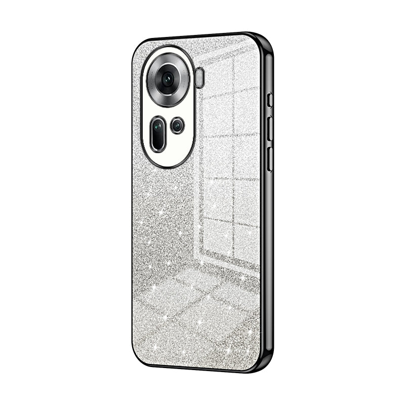 OPPO Reno11 Global Luxurious Electroplated Gradient Glitter Powder Case - Enhanced Lens Protection