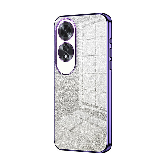 OPPO A60 Luxurious Electroplated Gradient Glitter Powder Case - Enhanced Lens Protection