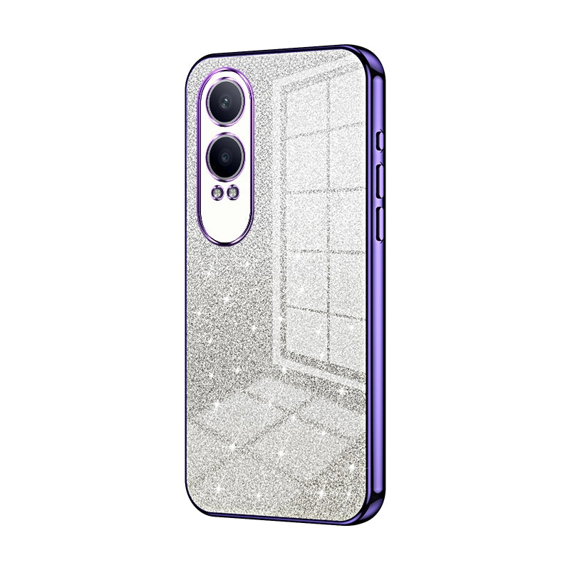 OPPO K12x Luxurious Electroplated Gradient Glitter Powder Case - Enhanced Lens Protection