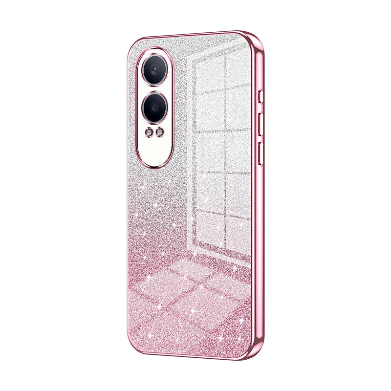 OPPO K12x Luxurious Electroplated Gradient Glitter Powder Case - Enhanced Lens Protection