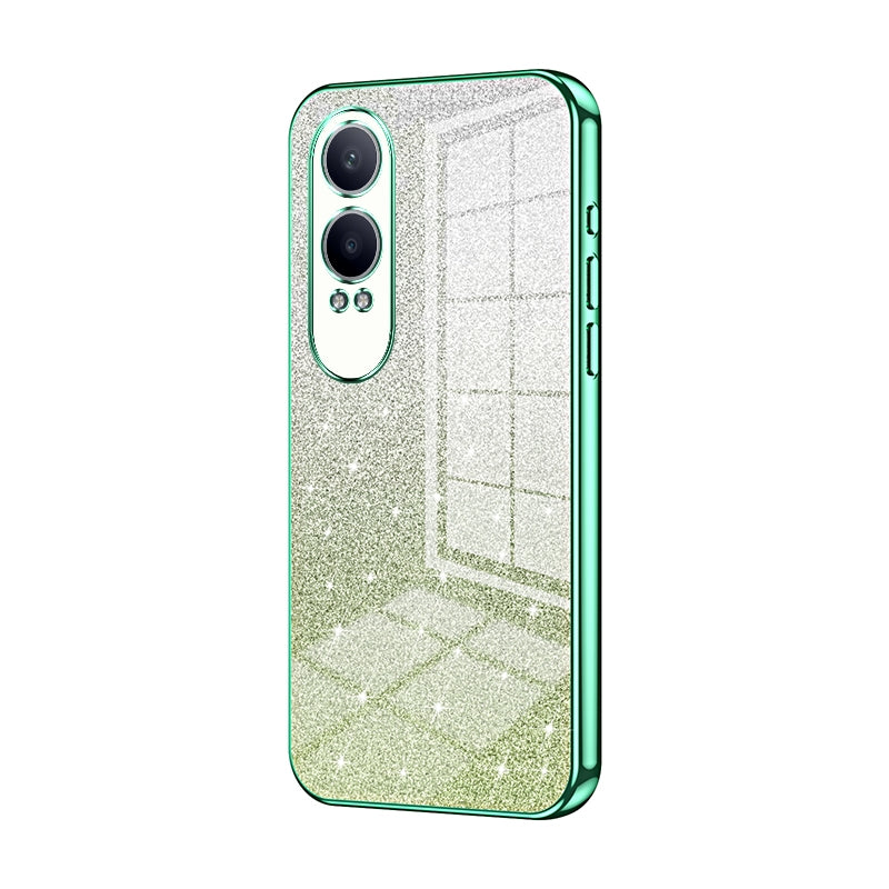 OPPO K12x Luxurious Electroplated Gradient Glitter Powder Case - Enhanced Lens Protection