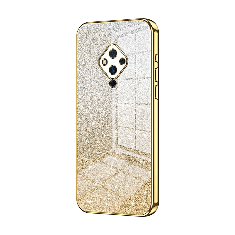 vivo S5 Luxurious Electroplated Gradient Glitter Powder Case - Enhanced Lens Protection