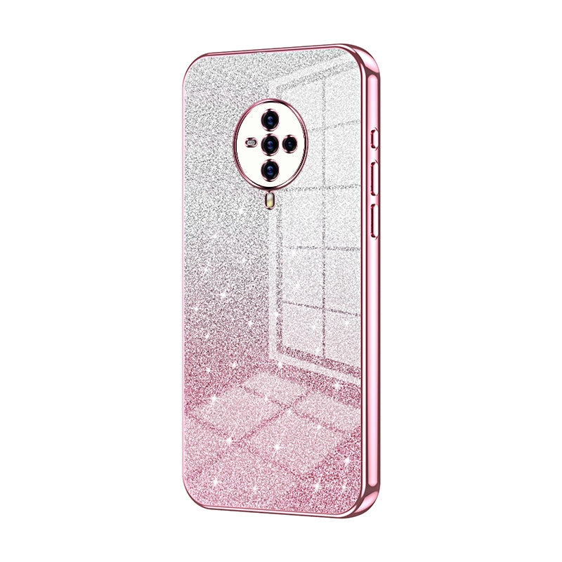 vivo S6 Luxurious Electroplated Gradient Glitter Powder Case - Enhanced Lens Protection