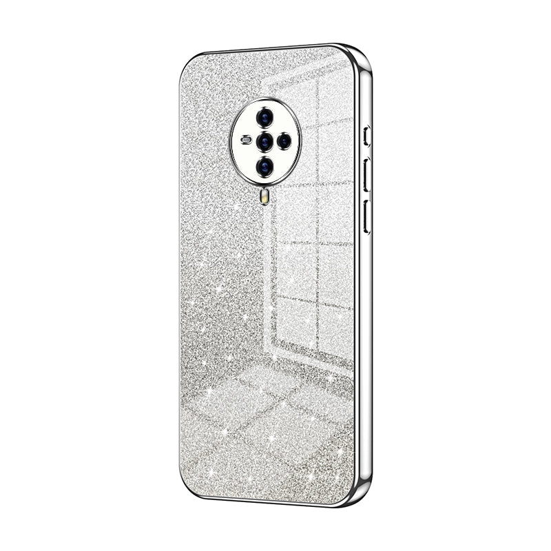 vivo S6 Luxurious Electroplated Gradient Glitter Powder Case - Enhanced Lens Protection