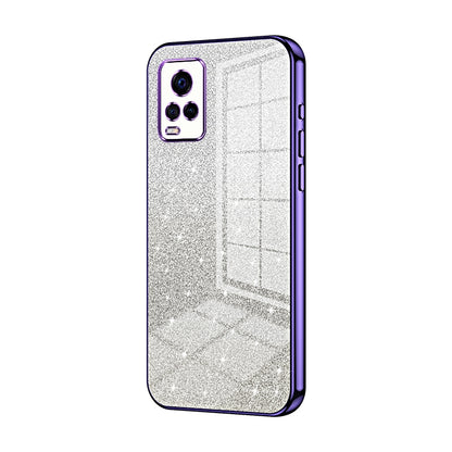 vivo S7 Luxurious Electroplated Gradient Glitter Powder Case - Enhanced Lens Protection