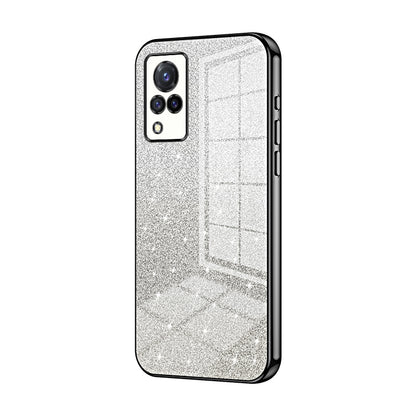 vivo S9 Luxurious Electroplated Gradient Glitter Powder Case - Enhanced Lens Protection