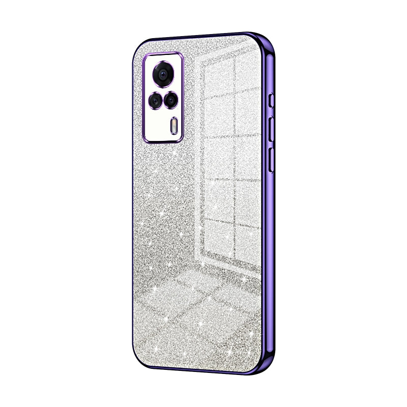 vivo S9e Luxurious Electroplated Gradient Glitter Powder Case - Enhanced Lens Protection