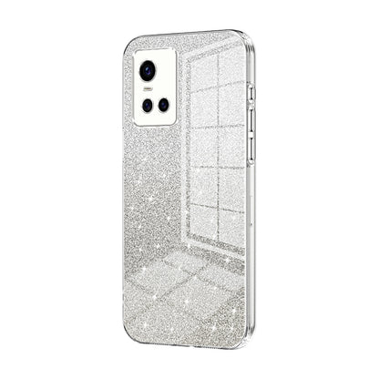 vivo S10 Luxurious Electroplated Gradient Glitter Powder Case - Enhanced Lens Protection