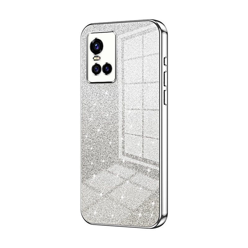 vivo S10 Luxurious Electroplated Gradient Glitter Powder Case - Enhanced Lens Protection