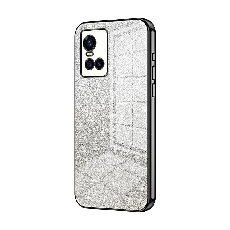 vivo S10 Luxurious Electroplated Gradient Glitter Powder Case - Enhanced Lens Protection