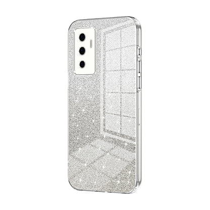 vivo S10e Luxurious Electroplated Gradient Glitter Powder Case - Enhanced Lens Protection