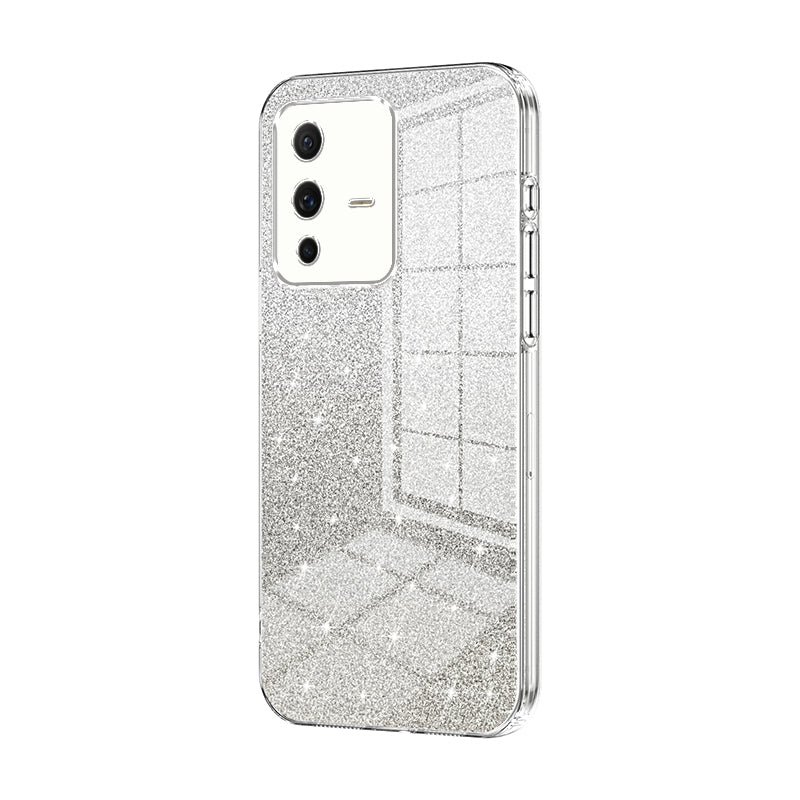 vivo S12 Luxurious Electroplated Gradient Glitter Powder Case - Enhanced Lens Protection