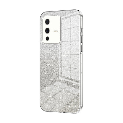 vivo S12 Luxurious Electroplated Gradient Glitter Powder Case - Enhanced Lens Protection