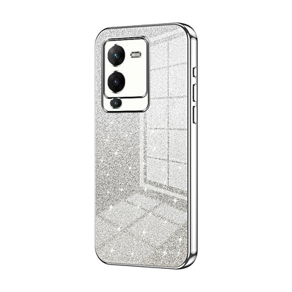 vivo S15 Pro Luxurious Electroplated Gradient Glitter Powder Case - Enhanced Lens Protection