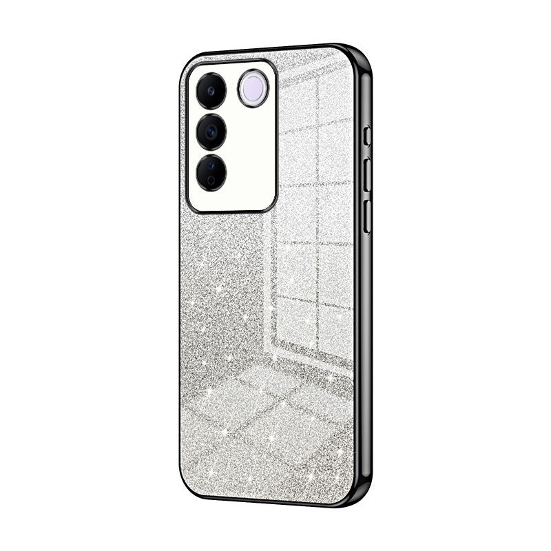 vivo S16e Luxurious Electroplated Gradient Glitter Powder Case - Enhanced Lens Protection