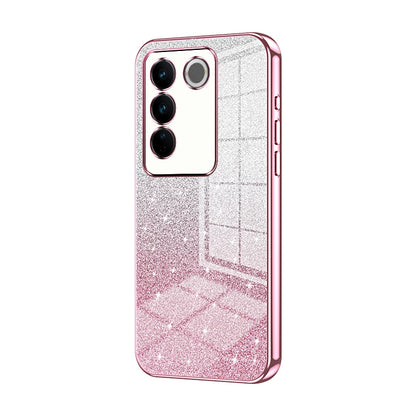 vivo S16 Luxurious Electroplated Gradient Glitter Powder Case - Enhanced Lens Protection