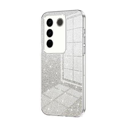 vivo S16 Pro Luxurious Electroplated Gradient Glitter Powder Case - Enhanced Lens Protection