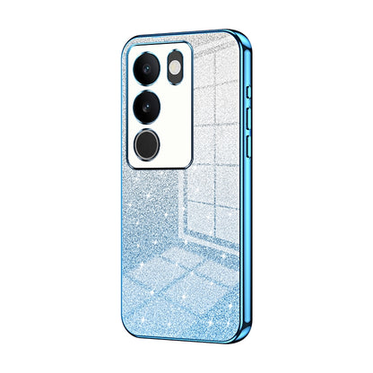 vivo S17 Pro Luxurious Electroplated Gradient Glitter Powder Case - Enhanced Lens Protection