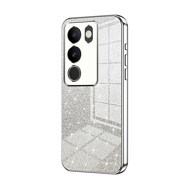 vivo S17t Luxurious Electroplated Gradient Glitter Powder Case - Enhanced Lens Protection