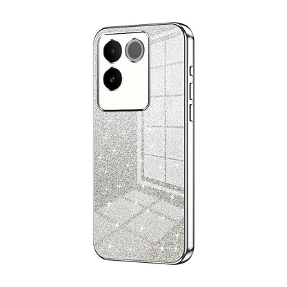 vivo iQOO Z7 Pro Luxurious Electroplated Gradient Glitter Powder Case - Enhanced Lens Protection