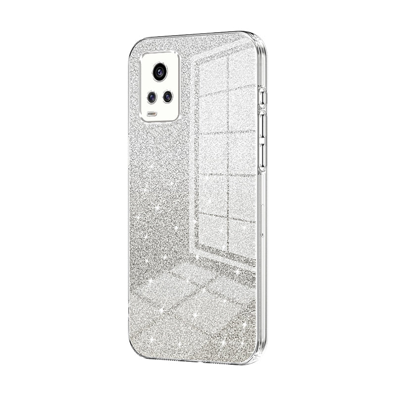 vivo V20 Luxurious Electroplated Gradient Glitter Powder Case - Enhanced Lens Protection