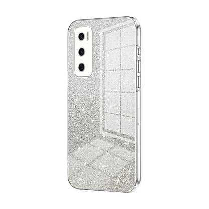 vivo V20 SE Luxurious Electroplated Gradient Glitter Powder Case - Enhanced Lens Protection