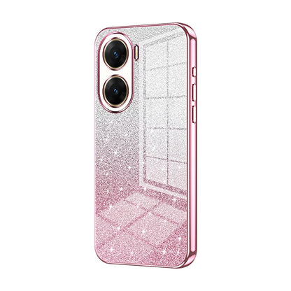 vivo V29e Luxurious Electroplated Gradient Glitter Powder Case - Enhanced Lens Protection