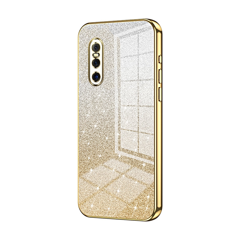 vivo X27 Luxurious Electroplated Gradient Glitter Powder Case - Enhanced Lens Protection