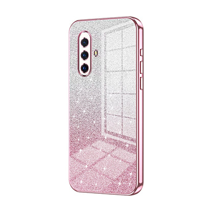 vivo X30 Luxurious Electroplated Gradient Glitter Powder Case - Enhanced Lens Protection