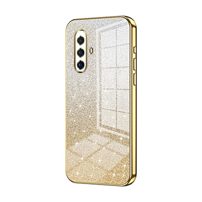 vivo X30 Luxurious Electroplated Gradient Glitter Powder Case - Enhanced Lens Protection