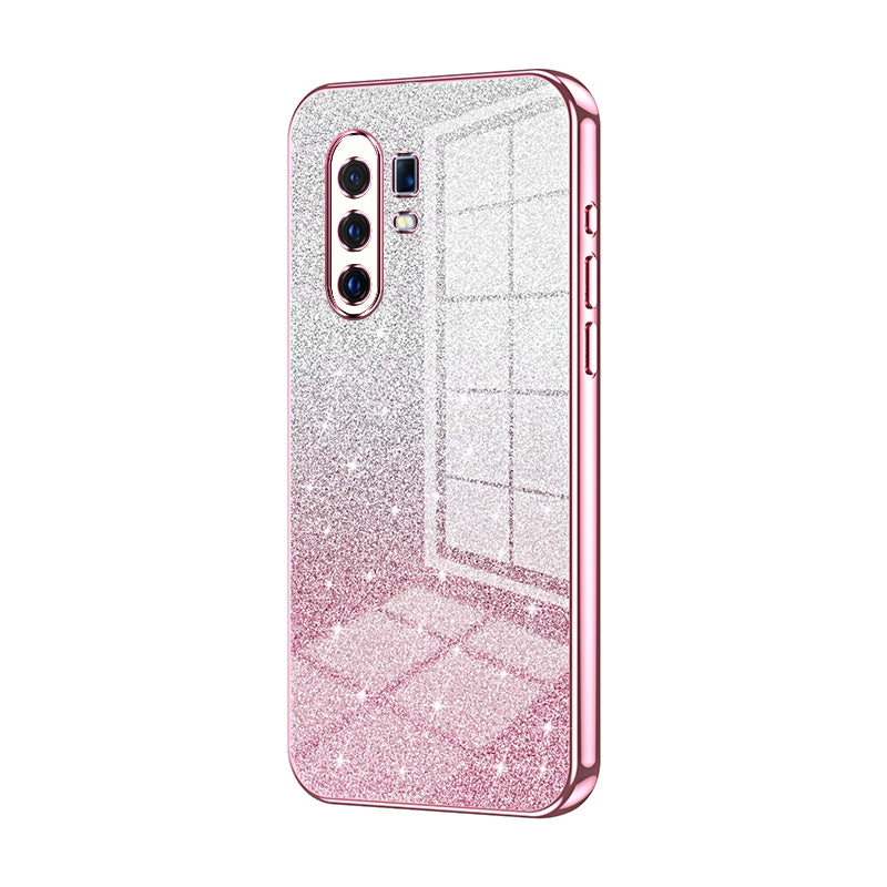 vivo X30 Pro Luxurious Electroplated Gradient Glitter Powder Case - Enhanced Lens Protection