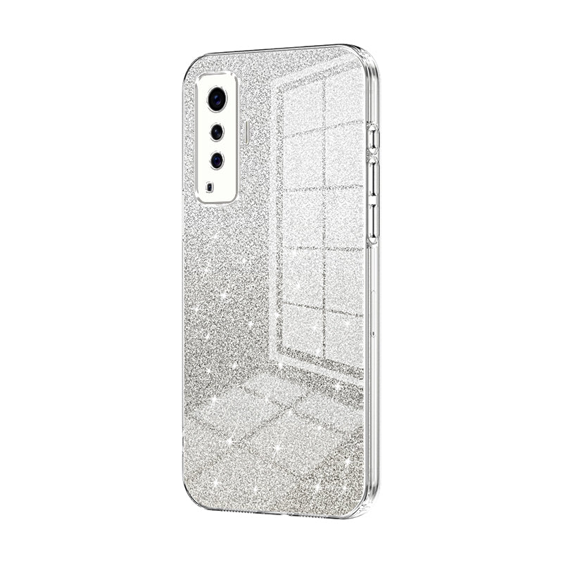 vivo X50 Luxurious Electroplated Gradient Glitter Powder Case - Enhanced Lens Protection