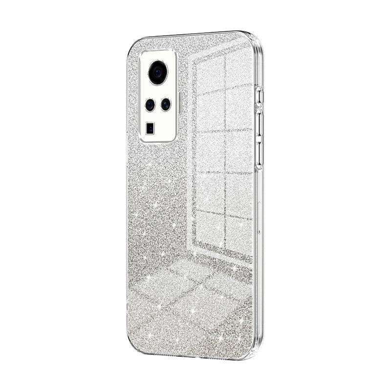 vivo X50 Pro Luxurious Electroplated Gradient Glitter Powder Case - Enhanced Lens Protection