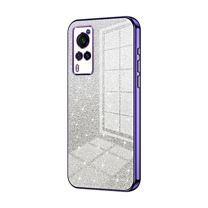 vivo X60 Luxurious Electroplated Gradient Glitter Powder Case - Enhanced Lens Protection