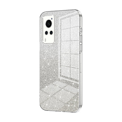 vivo X60 Luxurious Electroplated Gradient Glitter Powder Case - Enhanced Lens Protection