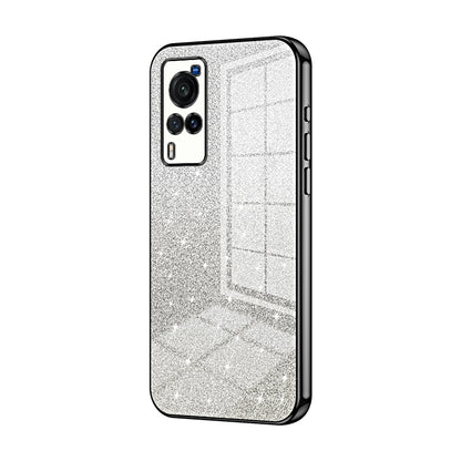 vivo X60 Luxurious Electroplated Gradient Glitter Powder Case - Enhanced Lens Protection